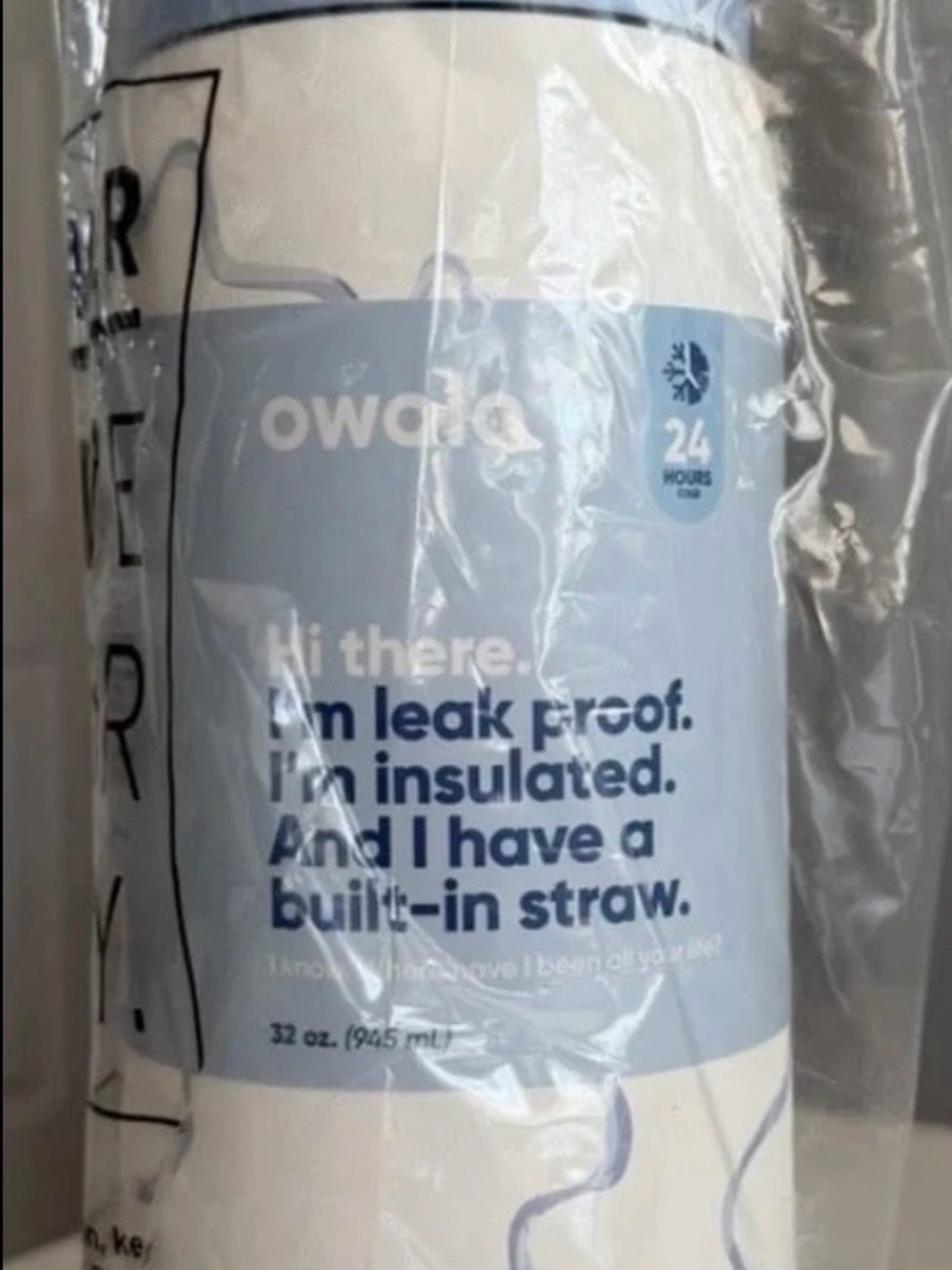 Owala water bottle tied and true blue bows 32 oz freesip uo exclusive - Picture 12 of 12